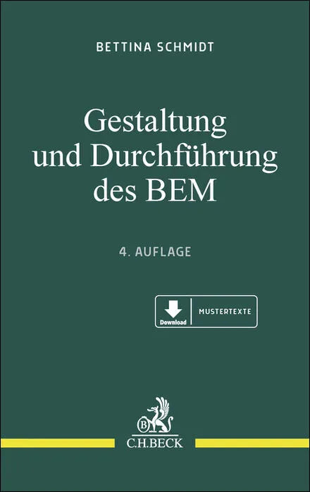 Buchcover von 'Gestaltung und Durchführung des BEM' - Taschenbuch von Bettina Schmidt