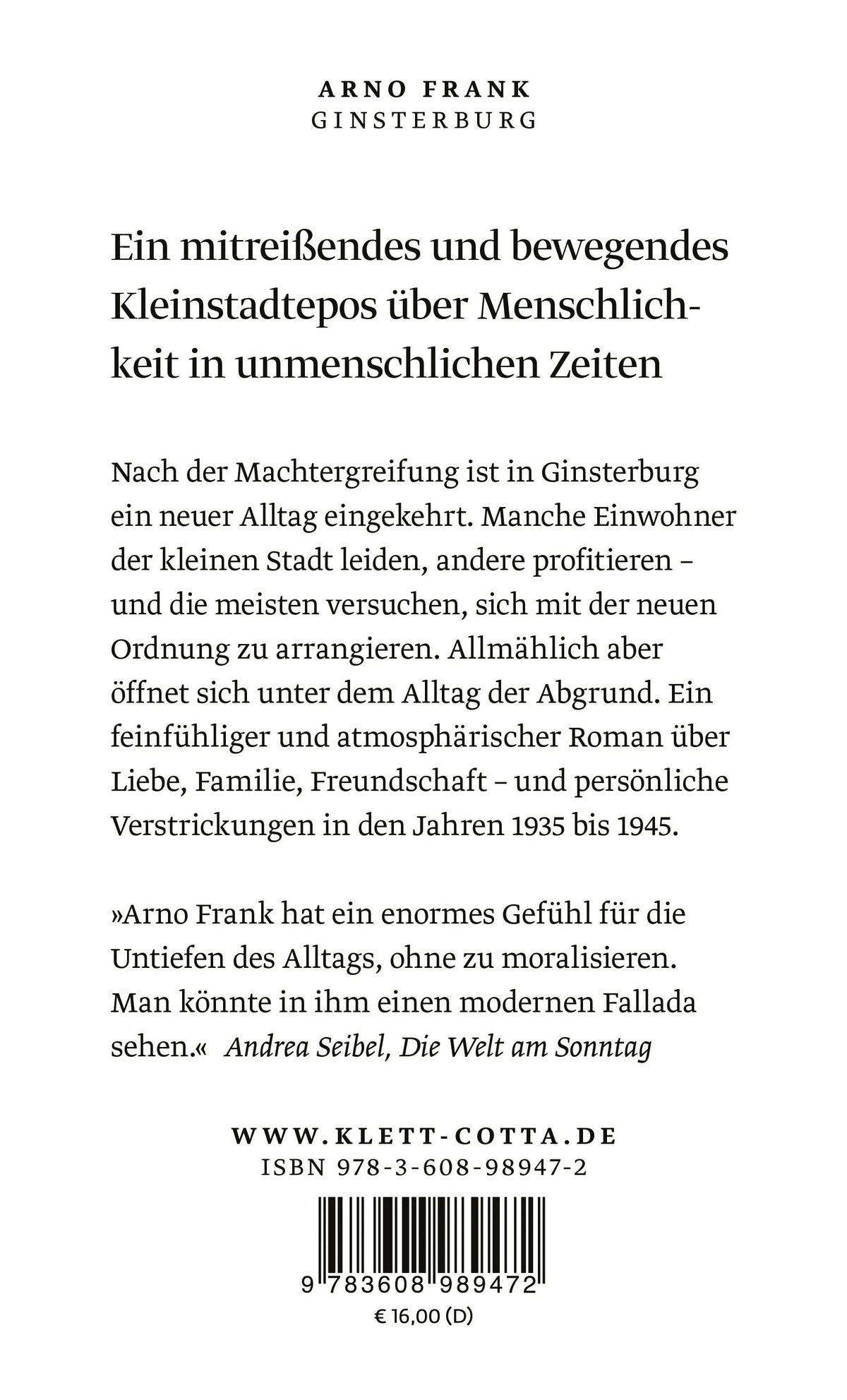 Rückseite: Ginsterburg (Taschenbuch)