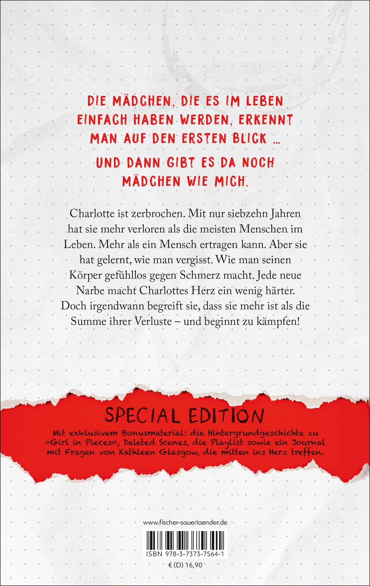 Rückseite: Girl in Pieces – Special Edition mit Journal zur Selbstreflexion (Paperback)
