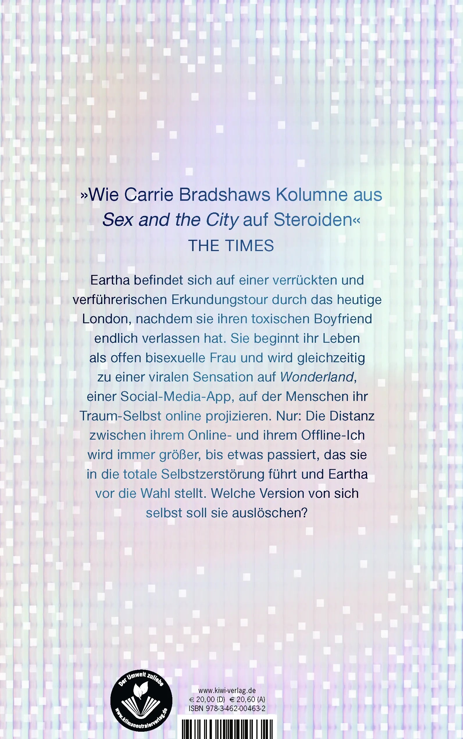 Buchrückseite von 'Girlcrush' mit Klappentext - Paperback