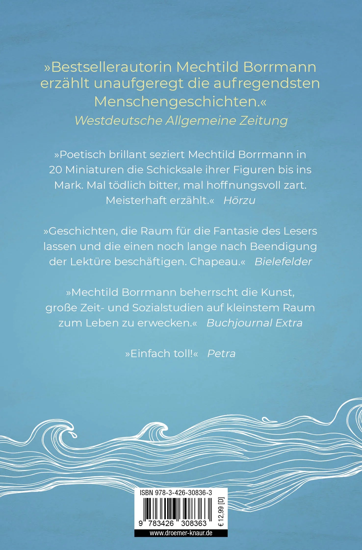 Buchrückseite von 'Glück hat einen langsamen Takt' mit Klappentext - Taschenbuch