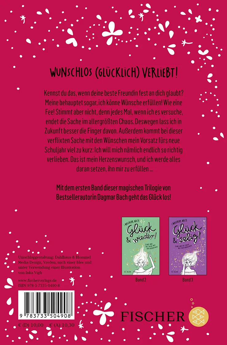 Buchrückseite von 'Glück und los!' mit Klappentext - Taschenbuch