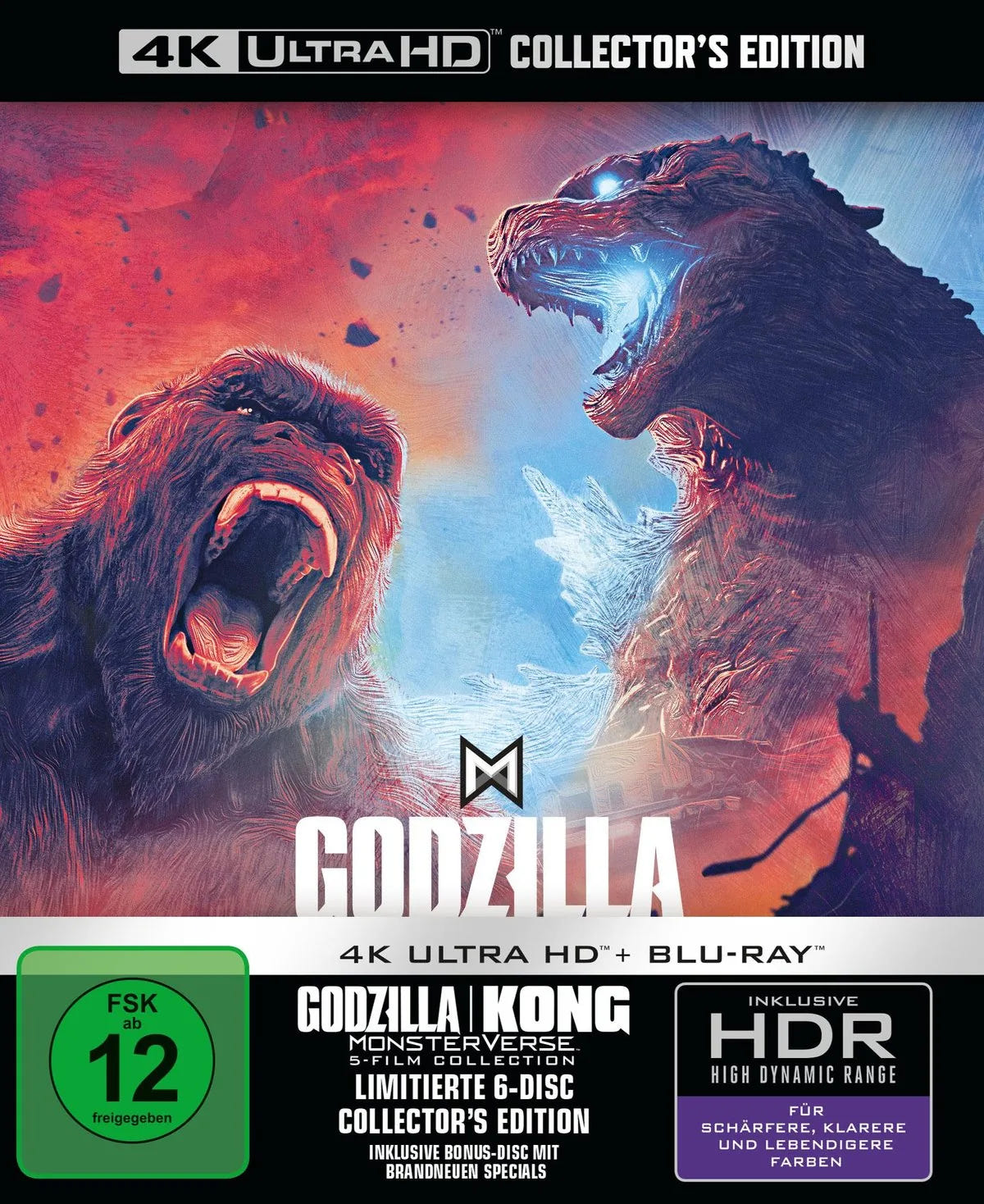 Godzilla Kong Monsterverse 5-Film Collection - Blu-ray 4K Ultra HD