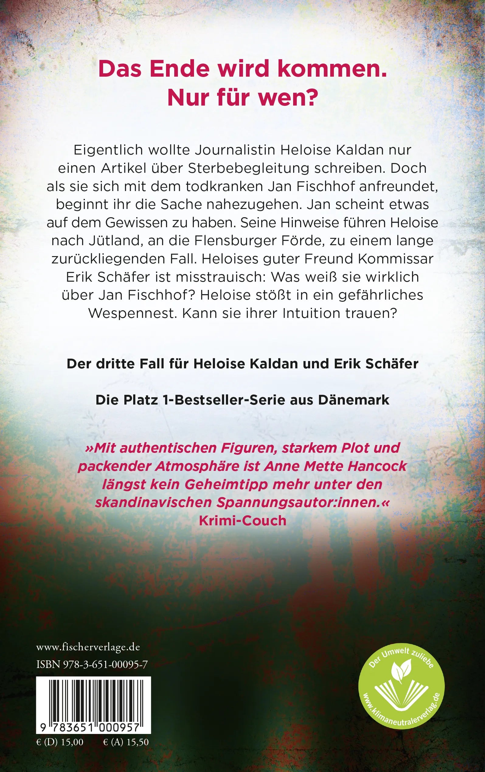 Buchrückseite von 'Grabesstern' mit Klappentext - Paperback
