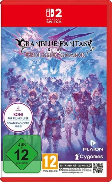 Cover: Granblue Fantasy: Relink - Endless Ragnarok für Nintendo Switch 2. Publisher: PLAION GmbH