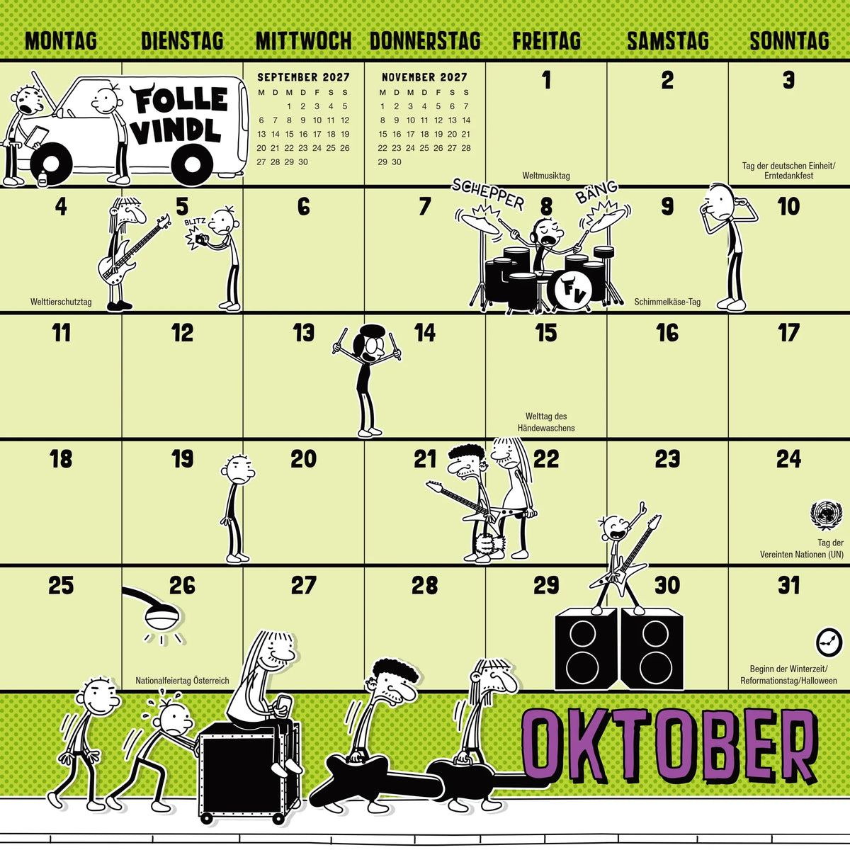 Gregs Kalender 2027 – Ansicht