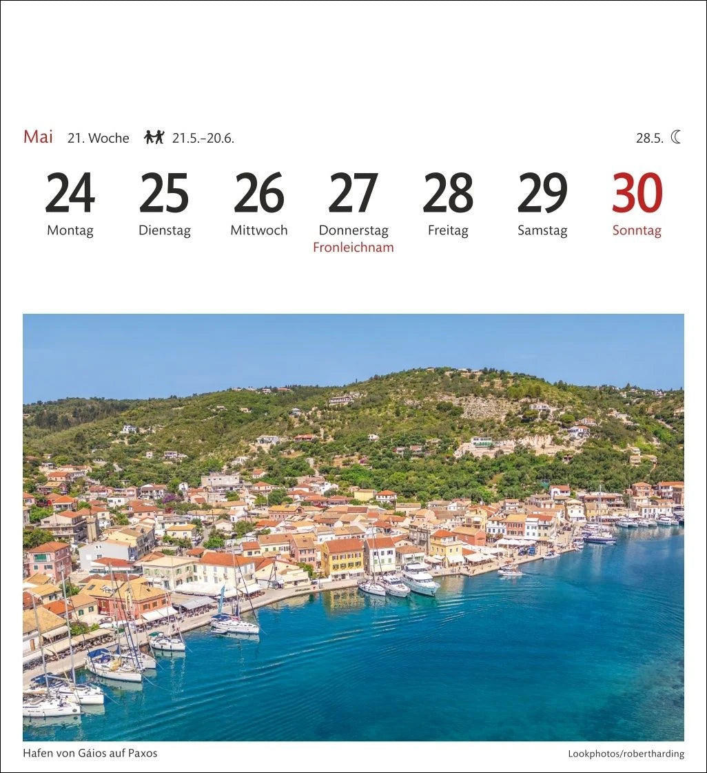 Griechische Inseln Sehnsuchtskalender 2027 - Wochenkalender mit 53 Postkarten – Ansicht