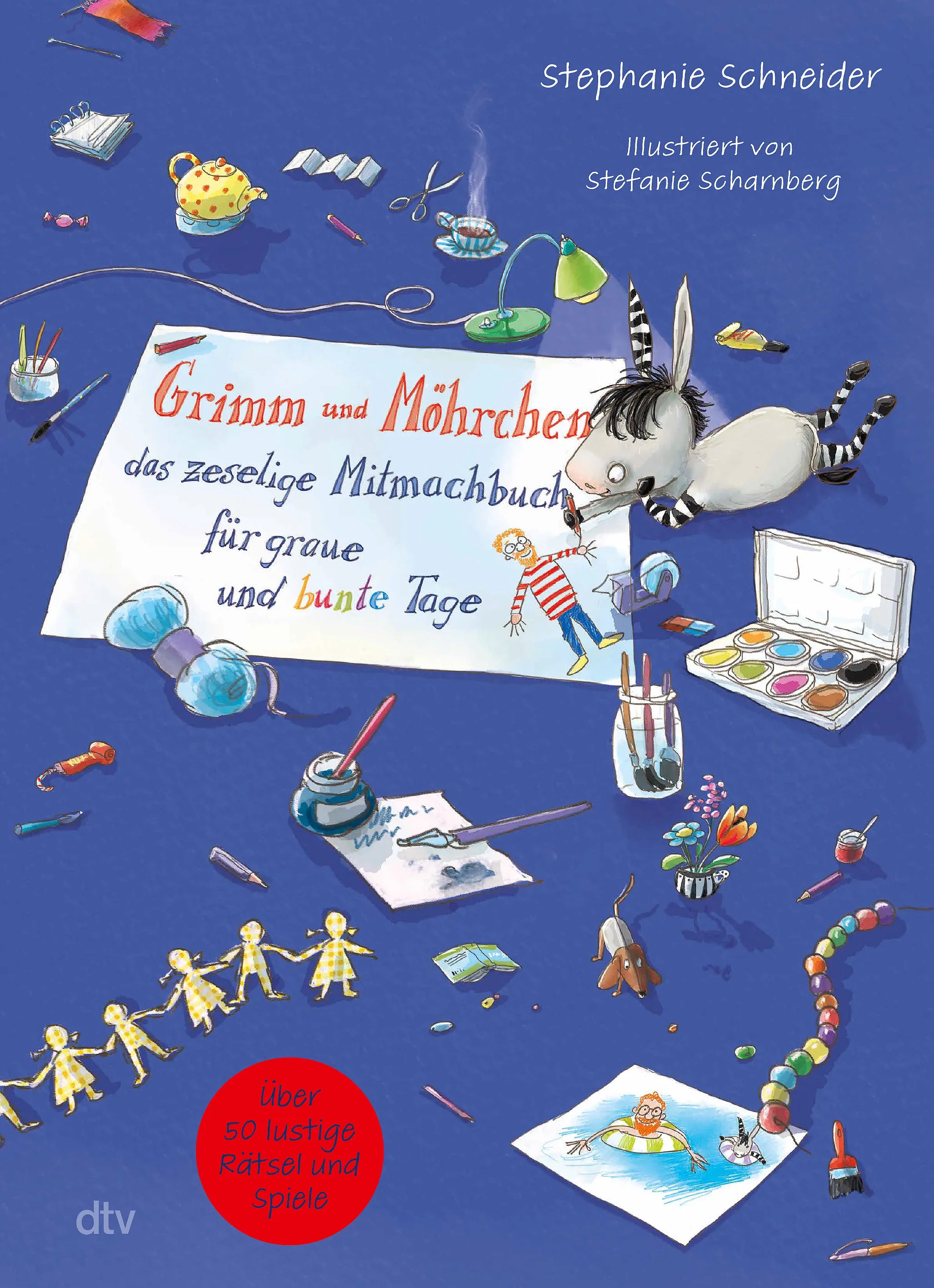Buchcover von 'Grimm und Möhrchen – Das zeselige Mitmachbuch für graue und bunte Tage' - Taschenbuch von Stephanie Schneider