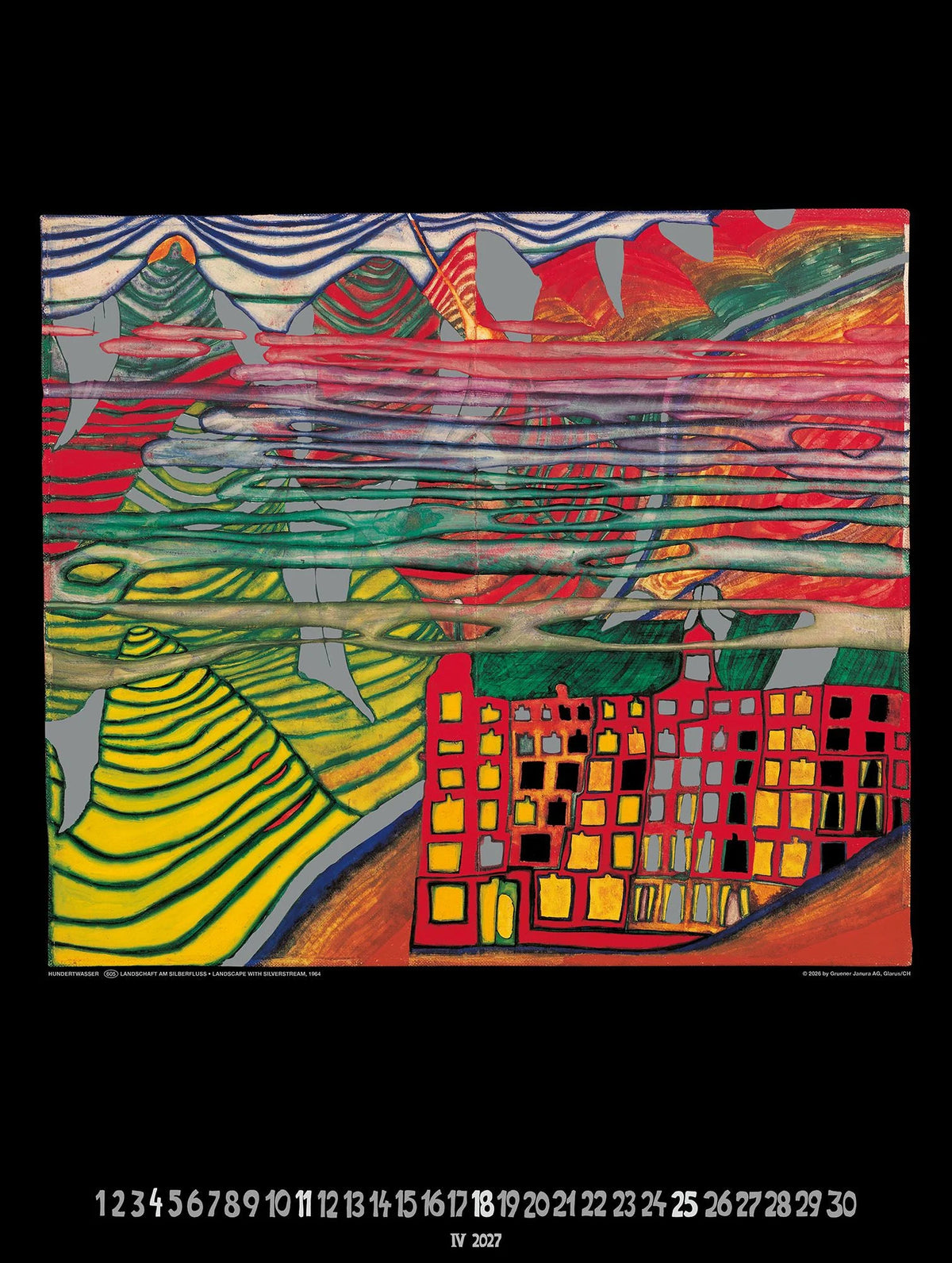 Großer Hundertwasser Art Calendar 2027 – Ansicht