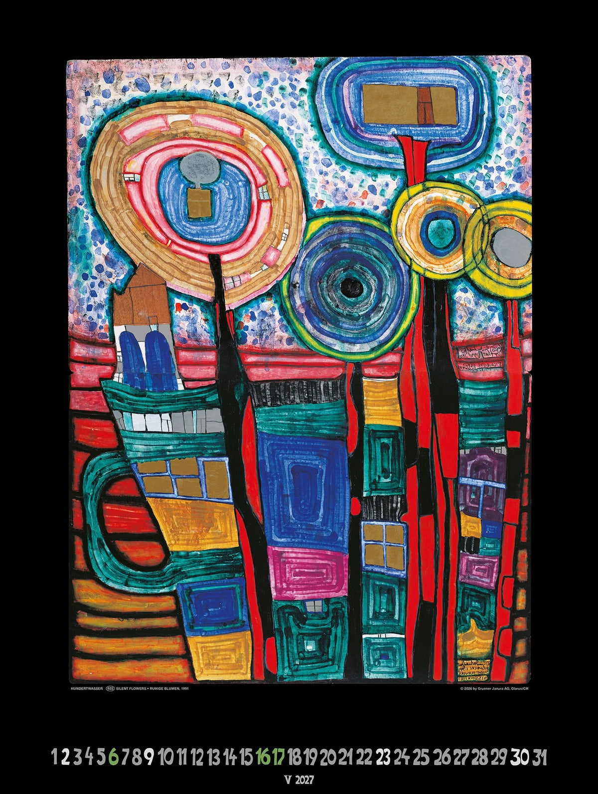 Großer Hundertwasser Art Calendar 2027 – Ansicht
