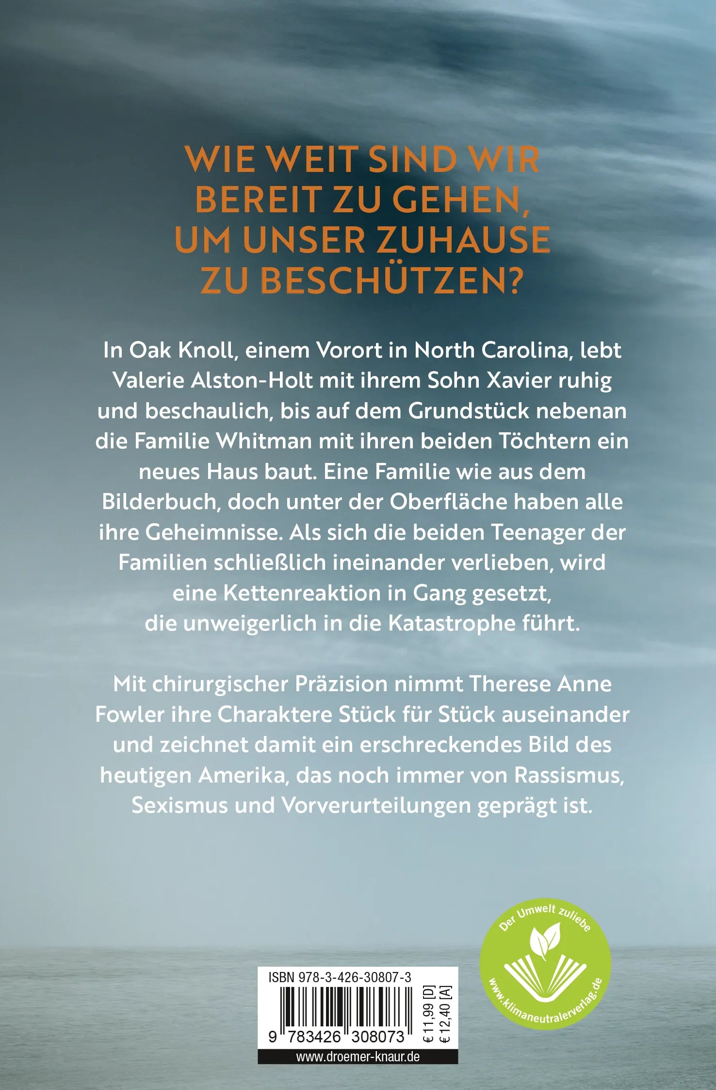 Buchrückseite von 'Gute Nachbarn' mit Klappentext - Taschenbuch