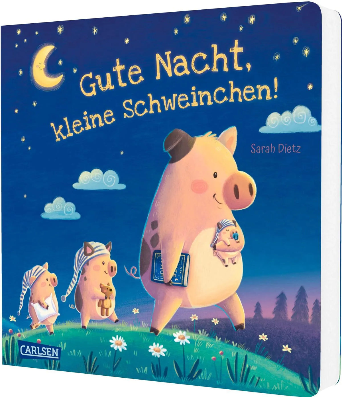 Cover: Gute Nacht, kleine Schweinchen! (Hardcover) von Sarah Dietz