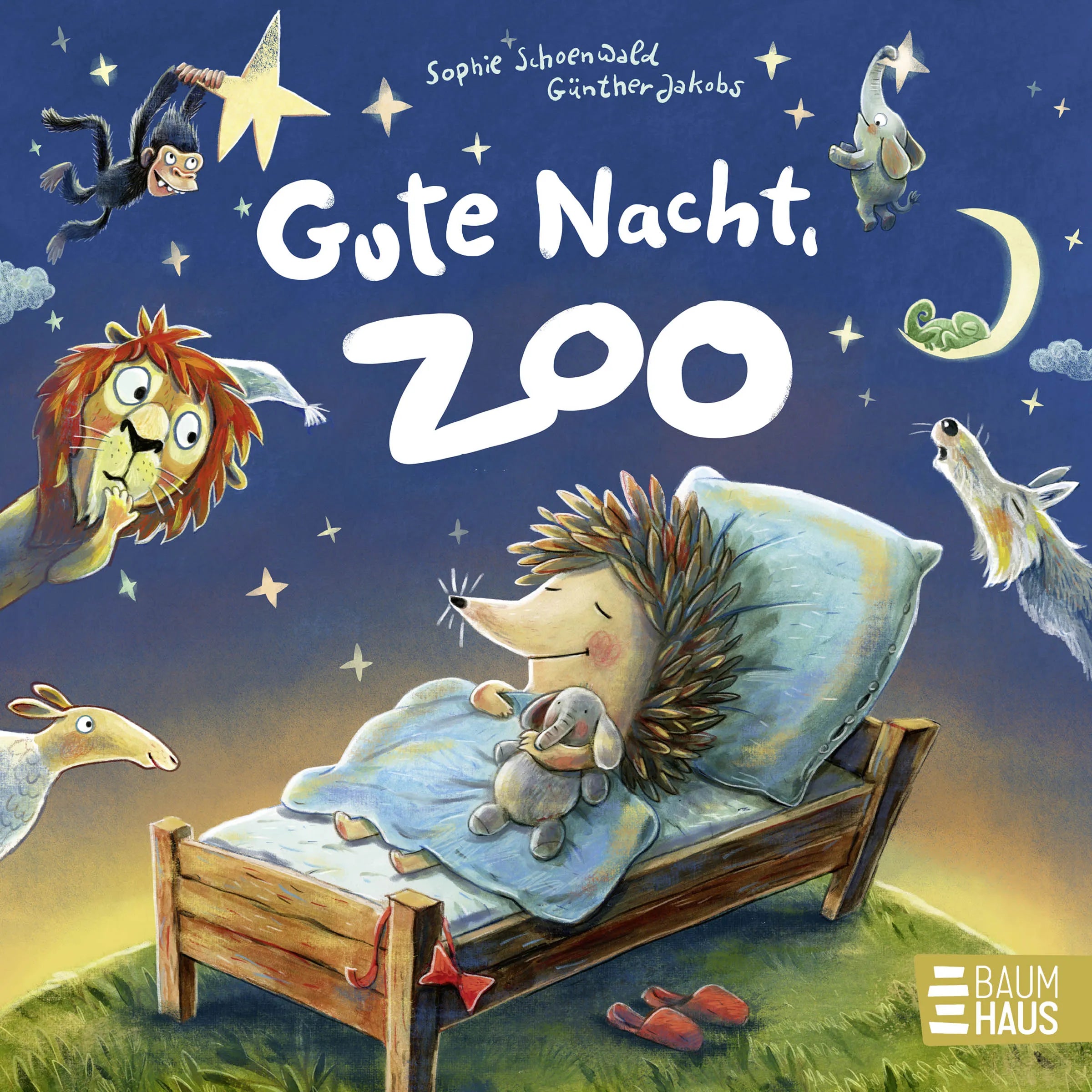 Buchcover von 'Gute Nacht, Zoo' - Gebundene Ausgabe von Sophie Schoenwald