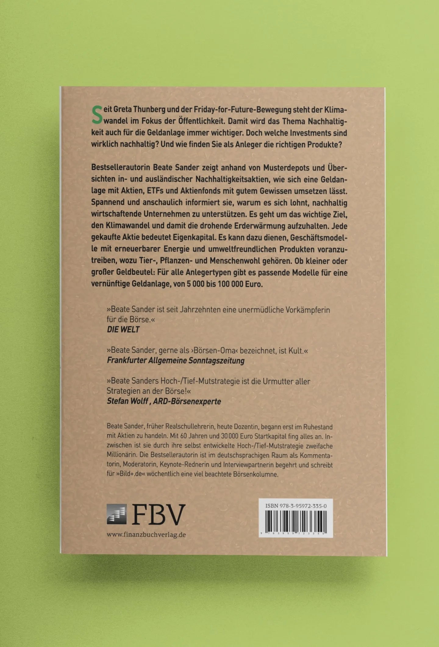 Buchrückseite von 'Gutes Gewissen und dennoch erfolgreich' mit Klappentext - Gebundene Ausgabe