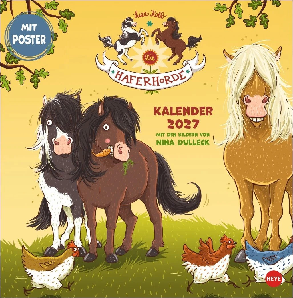 Wandkalender: Haferhorde Broschurkalender 2027