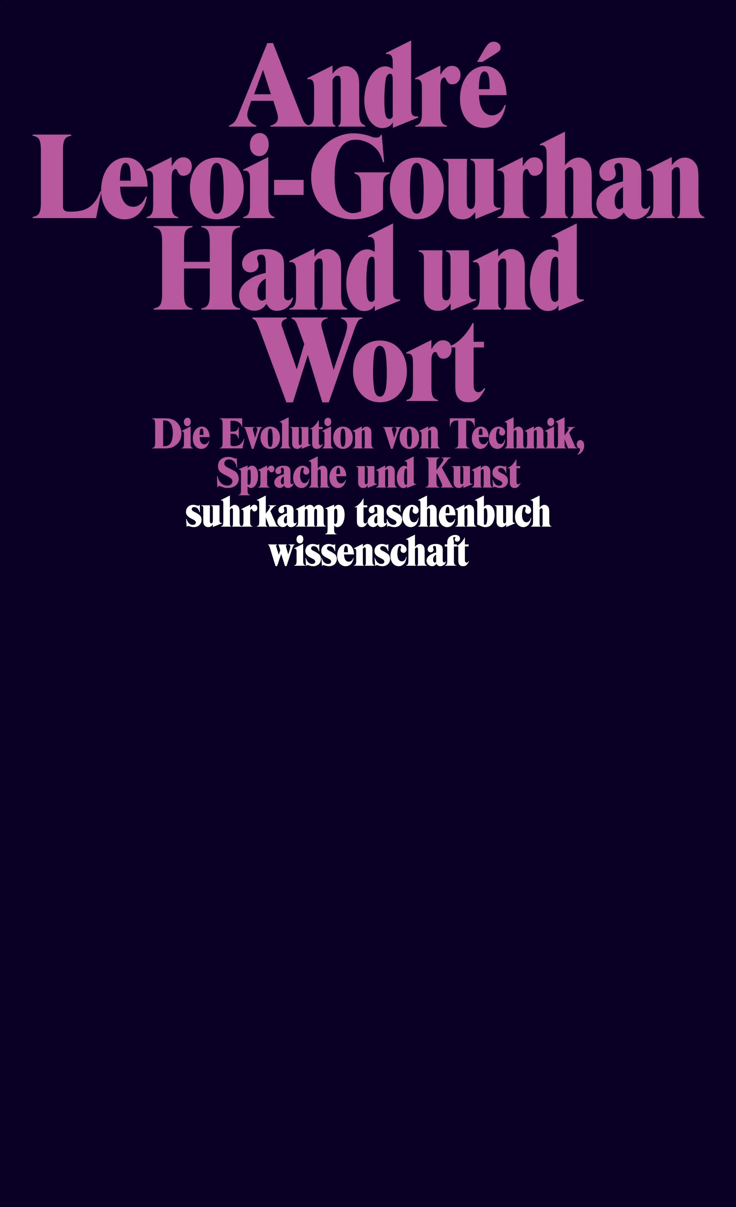 Buchcover von 'Hand und Wort' - Taschenbuch von André Leroi-Gourhan