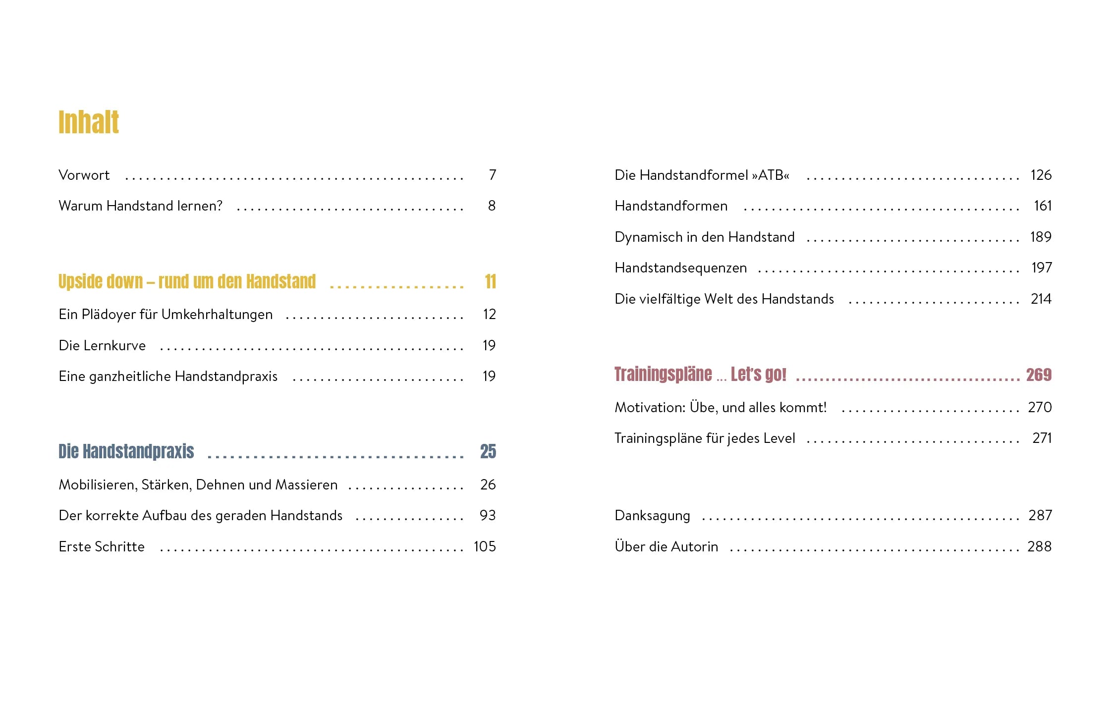 Innenansicht von 'Handstandtraining' - Taschenbuch