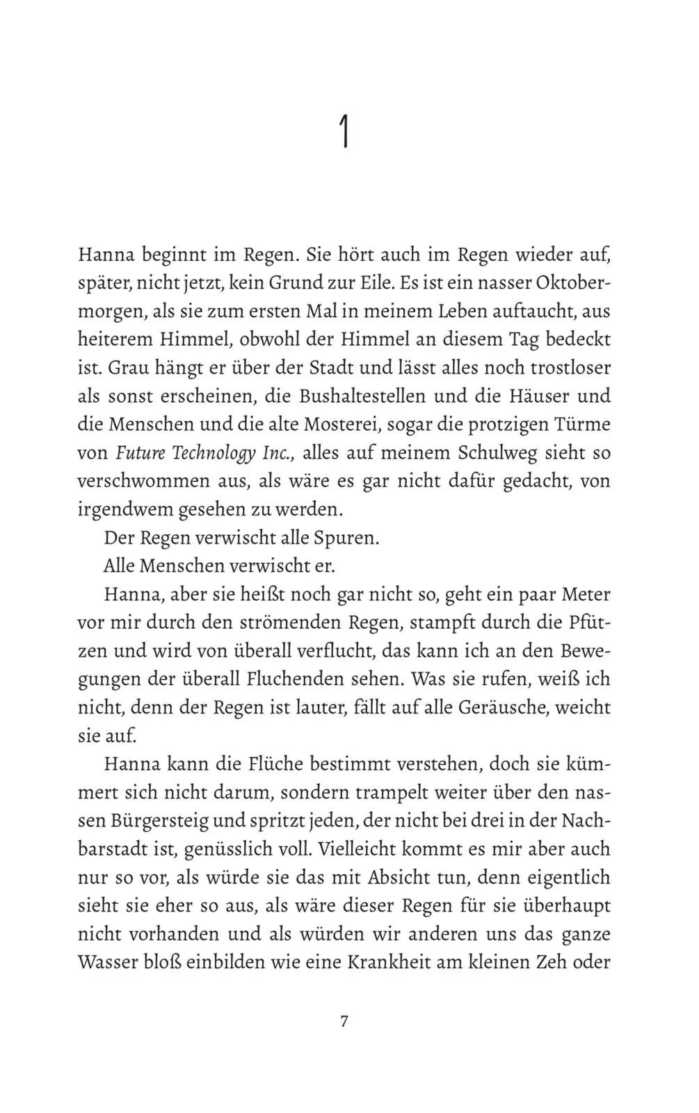 Produktansicht: Hannas Regen (Gebundene Ausgabe)