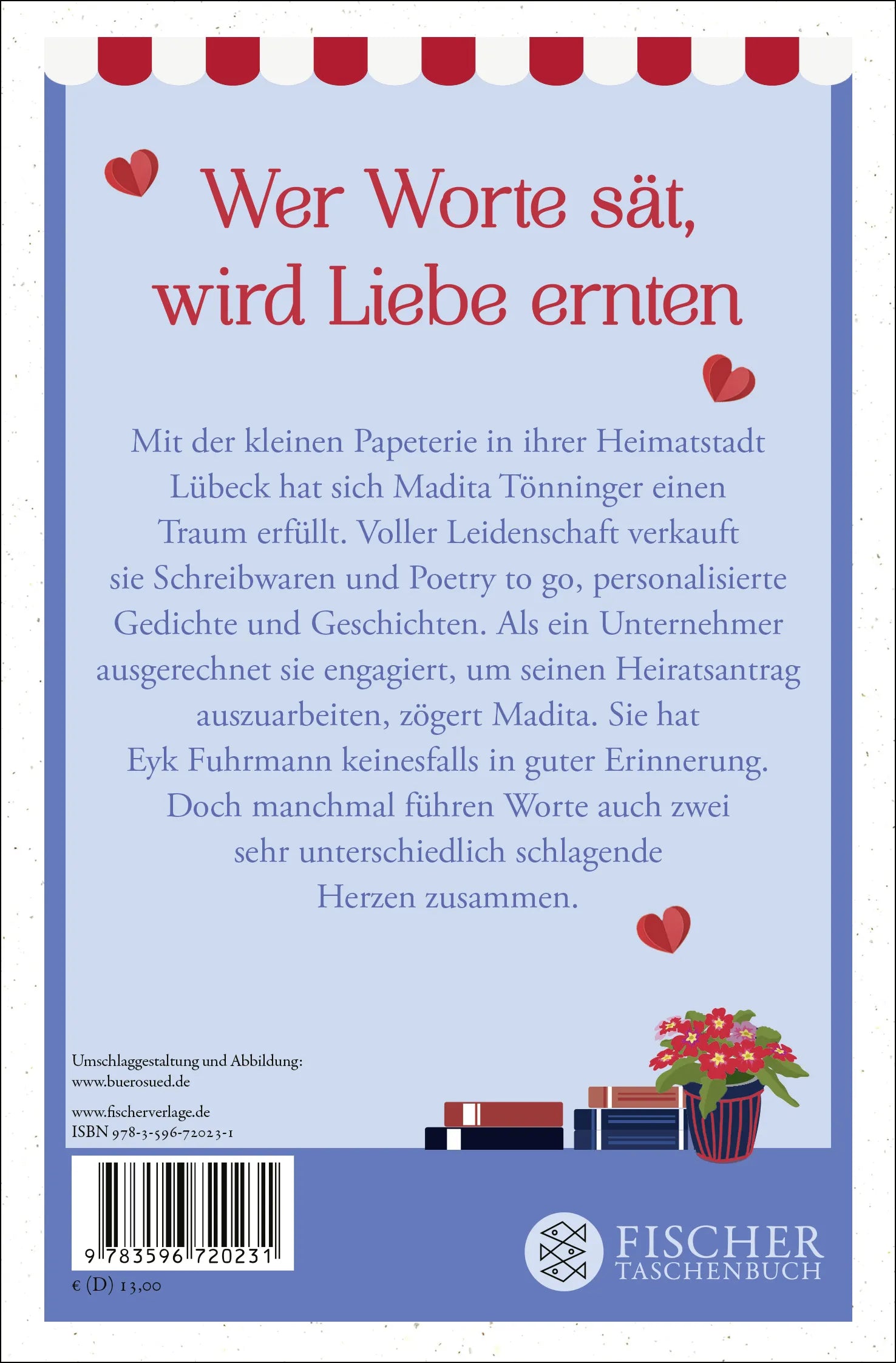 Buchrückseite von 'Hanse-Herzen bricht man nicht' mit Klappentext - Taschenbuch