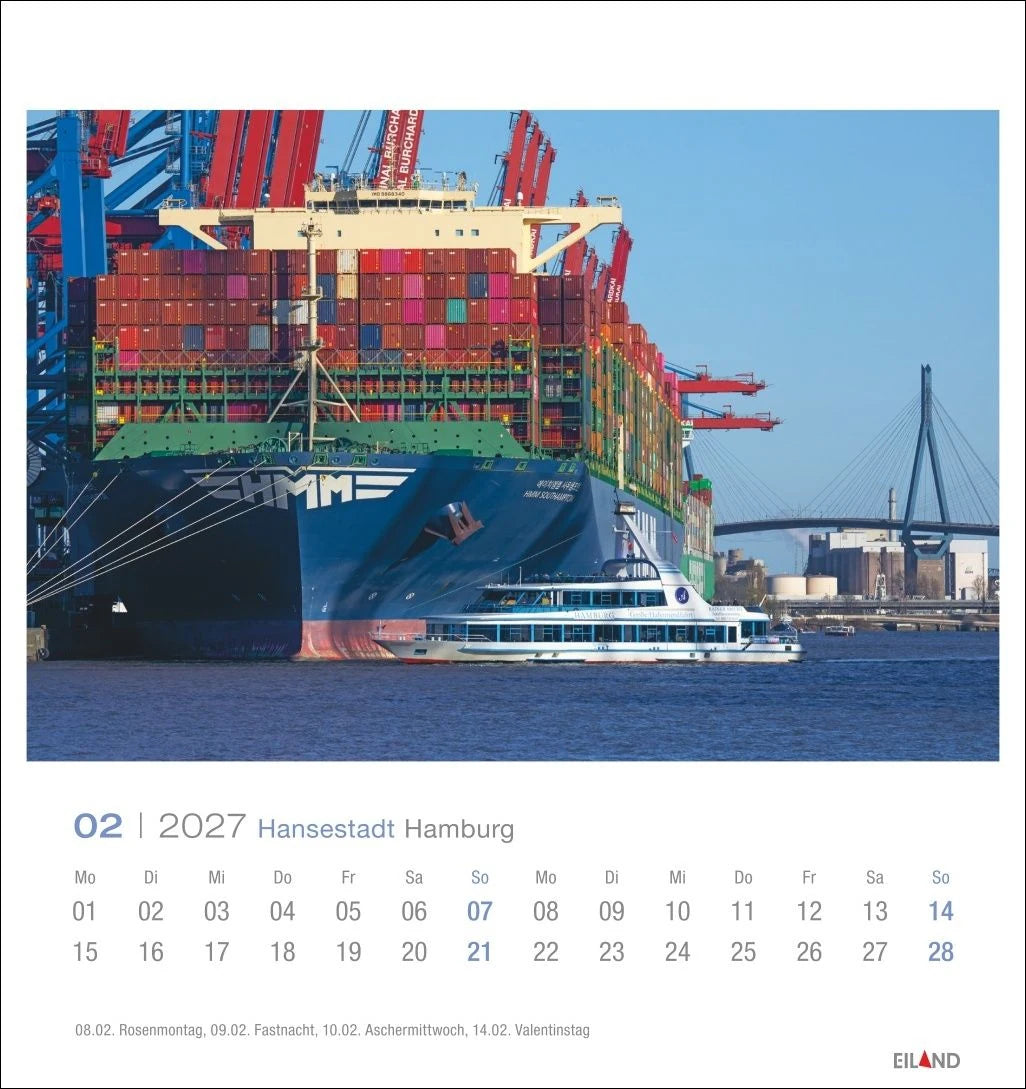 Hansestadt Hamburg Postkartenkalender 2027 – Ansicht