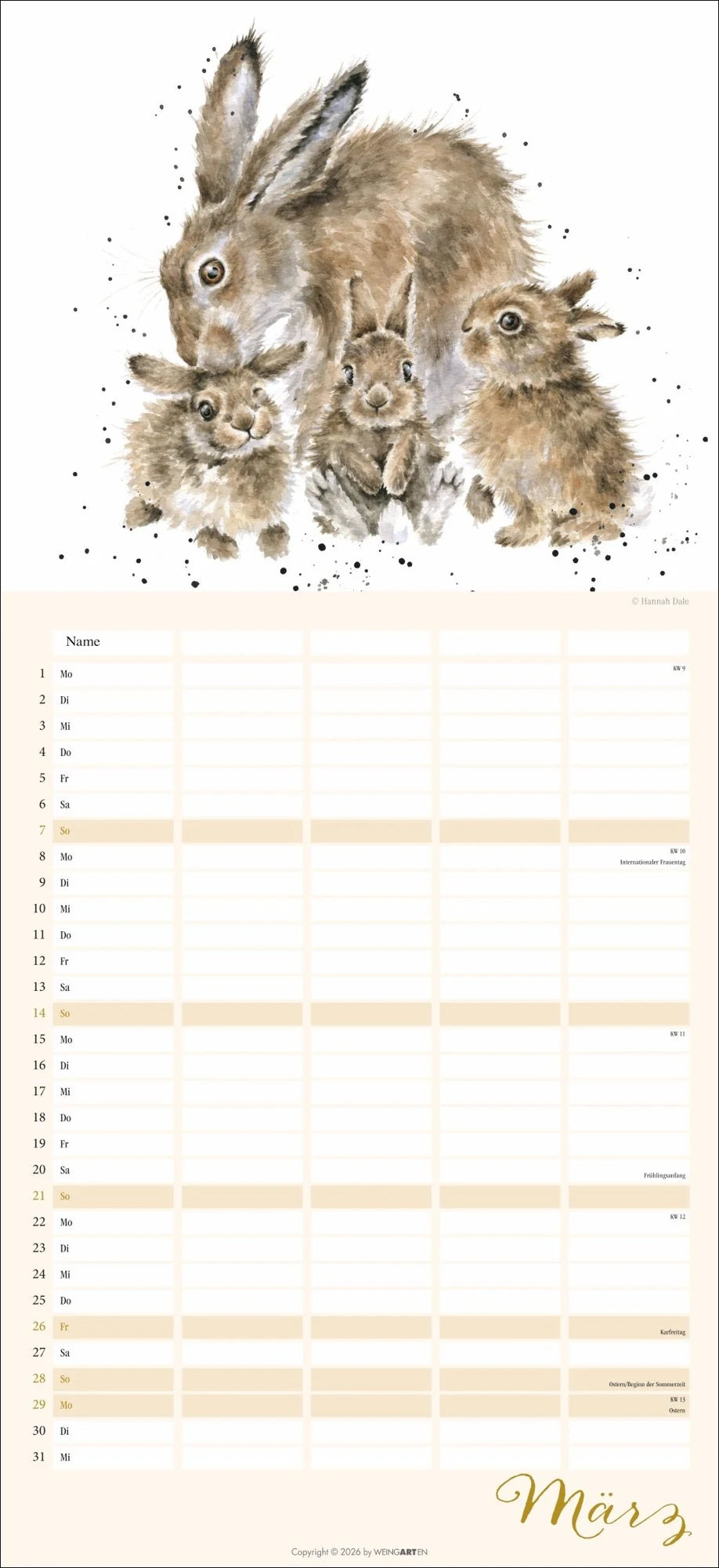 Happy Family Familienplaner 2027 – Ansicht