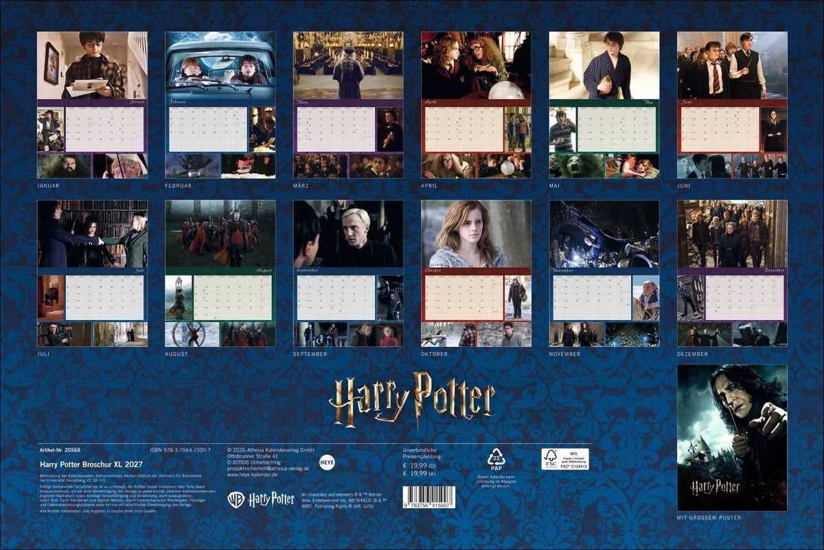 Harry Potter Broschur XL Kalender 2027 – Ansicht