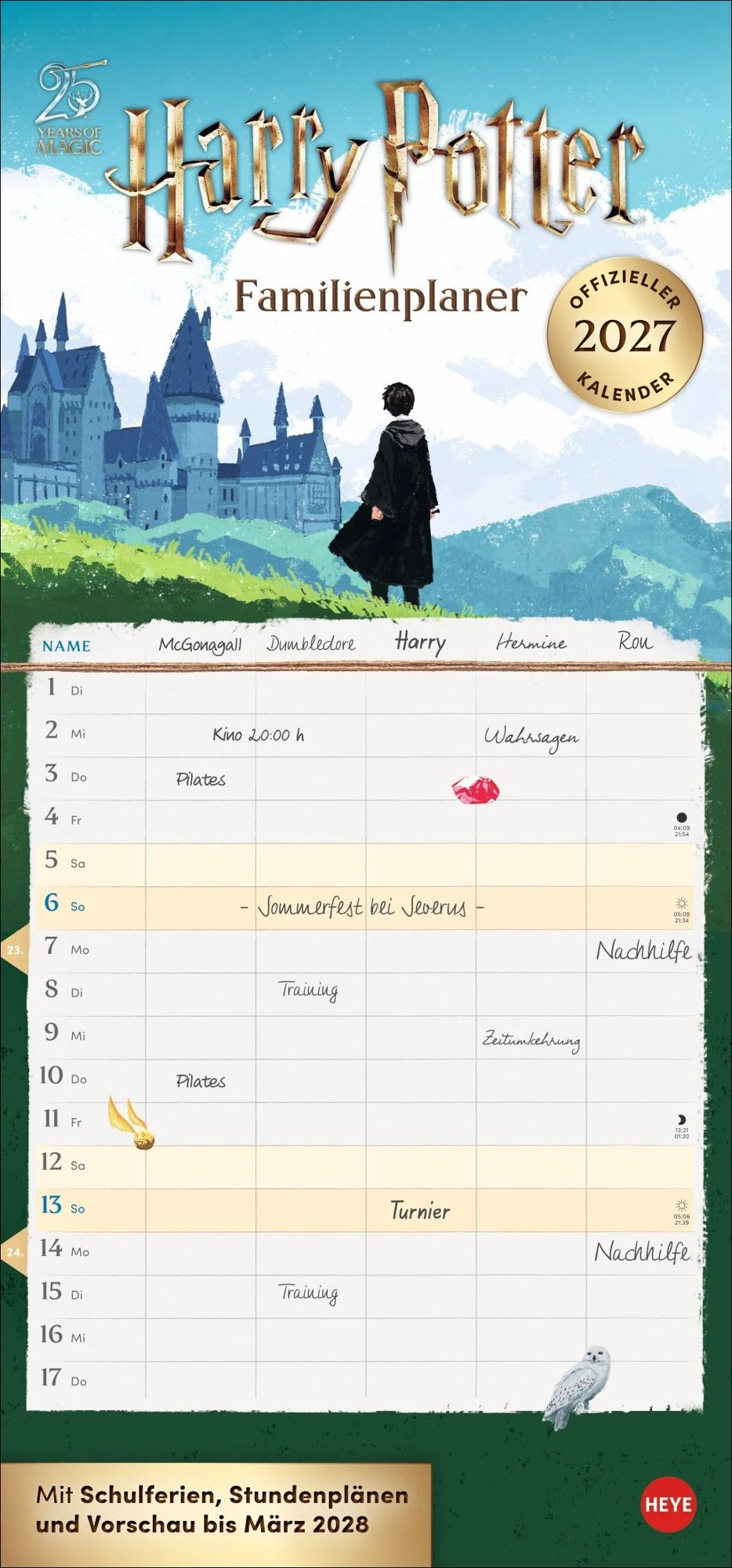 Familienplaner: Harry Potter Familienplaner 2027