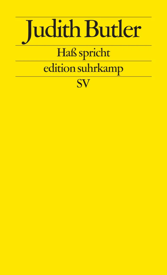 Buchcover von 'Haß spricht' - Taschenbuch von Judith Butler