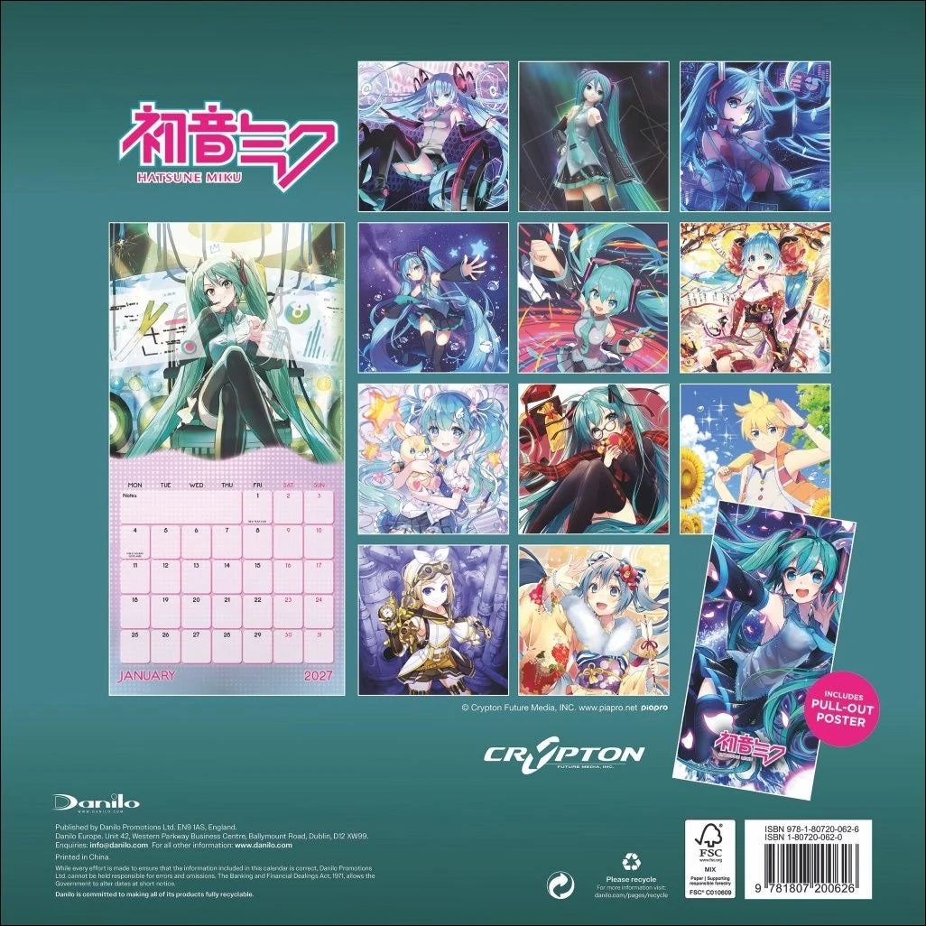 Hatsune Miku Broschurkalender 2027 – Ansicht