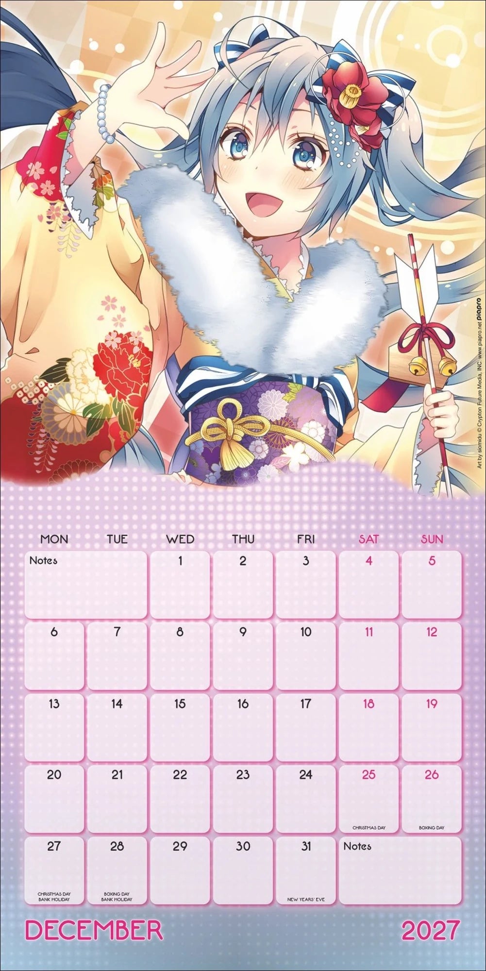 Hatsune Miku Broschurkalender 2027 – Ansicht