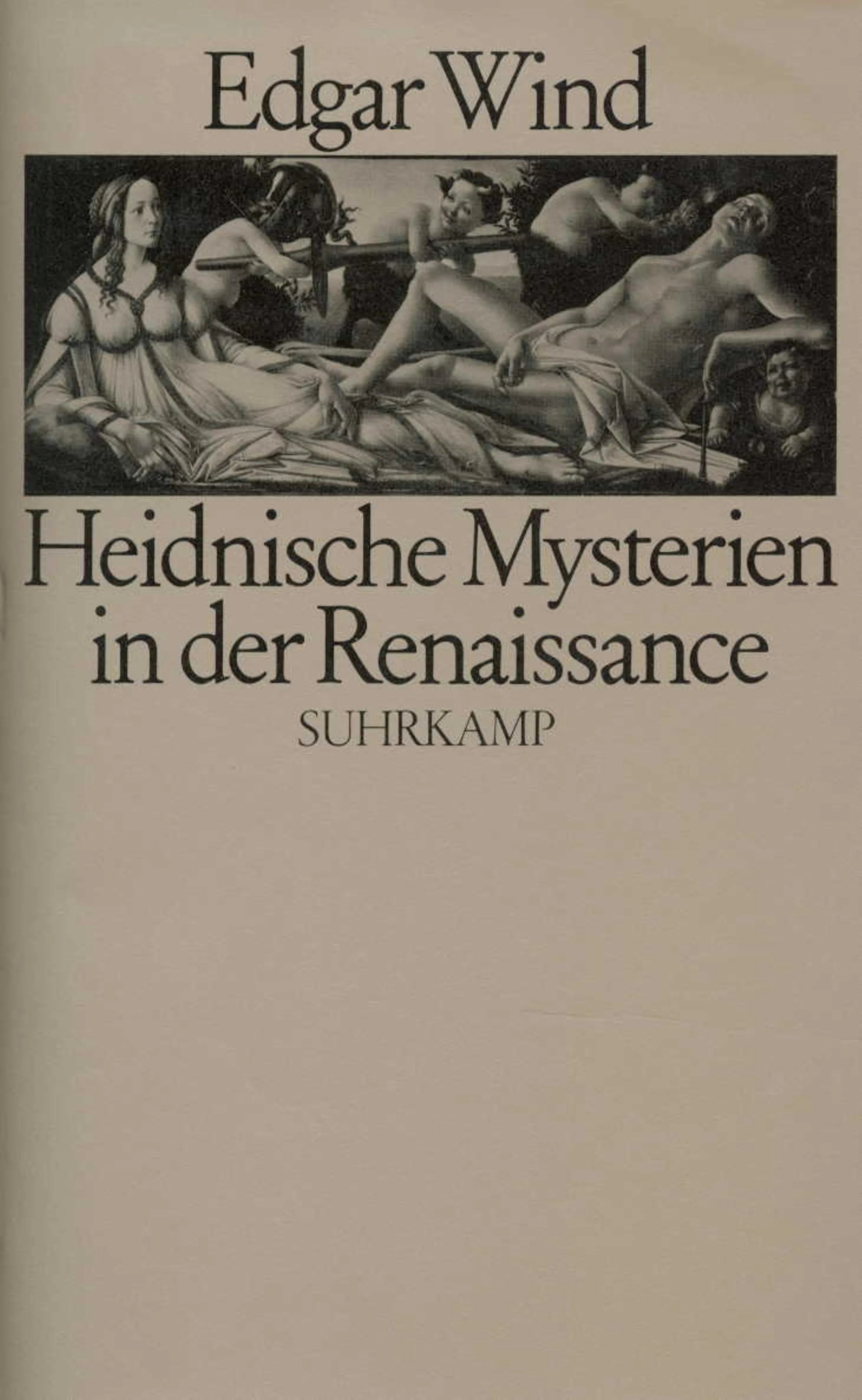 Buchcover von 'Heidnische Mysterien in der Renaissance' - Gebundene Ausgabe von Edgar Wind