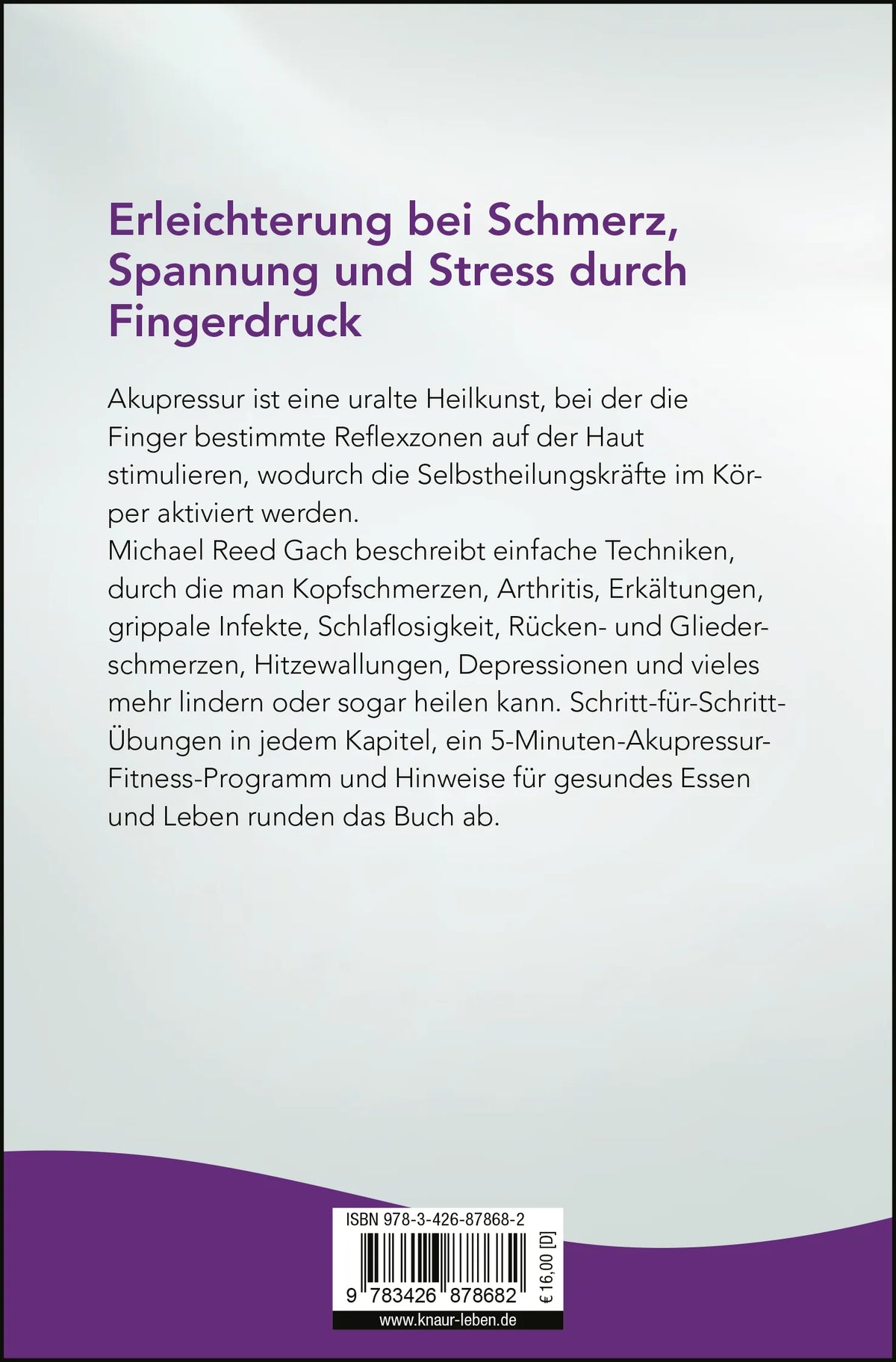 Buchrückseite von 'Heilende Punkte' mit Klappentext - Taschenbuch