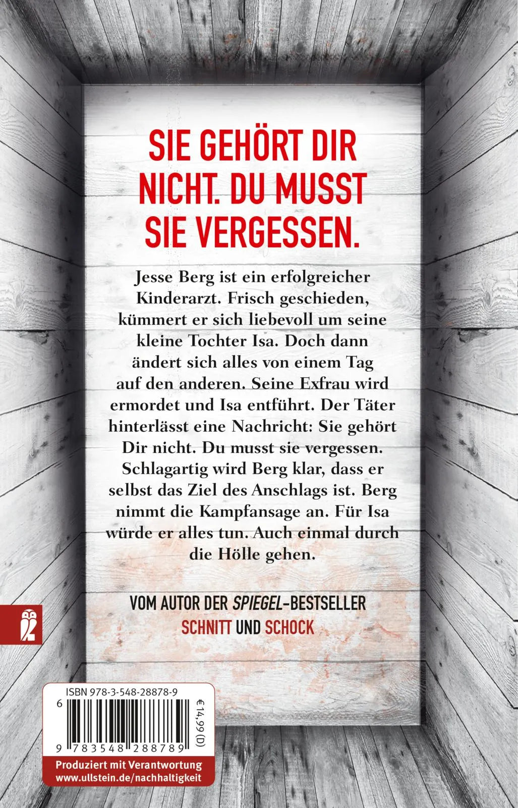 Buchrückseite von 'Heimweh' mit Klappentext - Taschenbuch
