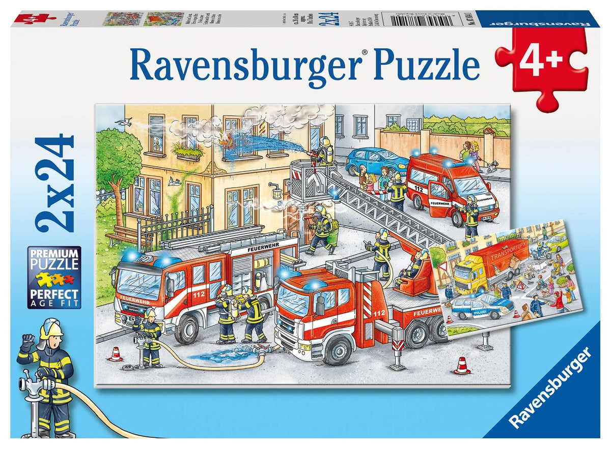 Kinderpuzzle: Kinderpuzzle 2x24 Teile - Helden im Einsatz