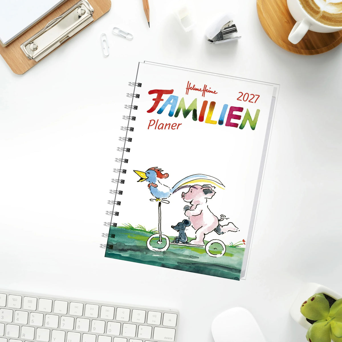 Helme Heine: Familienplaner-Buch A5 2027 – Ansicht