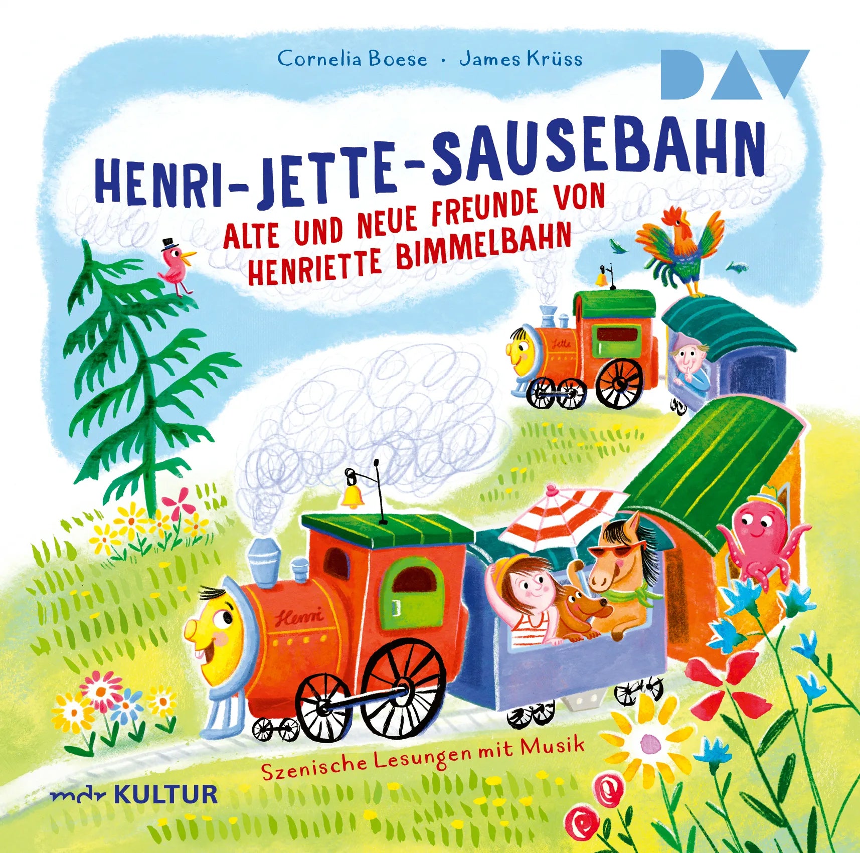 Buchcover von 'Henri-Jette-Sausebahn – Alte und neue Freunde von Henriette Bimmelbahn' - Hörbuch (CD) von Cornelia Boese