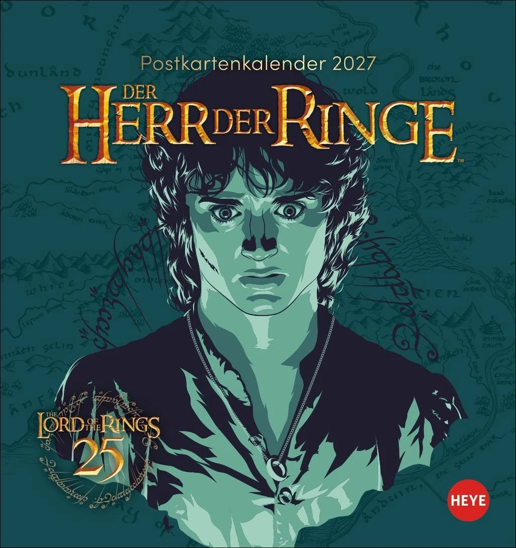 Postkartenkalender: Herr der Ringe Postkartenkalender 2027
