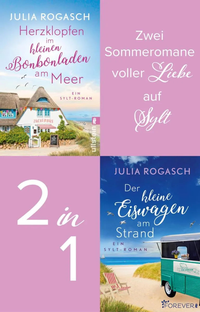 Cover: Herzklopfen im kleinen Bonbonladen am Meer // Der kleine Eiswagen am Strand (E-Book) von Julia Rogasch