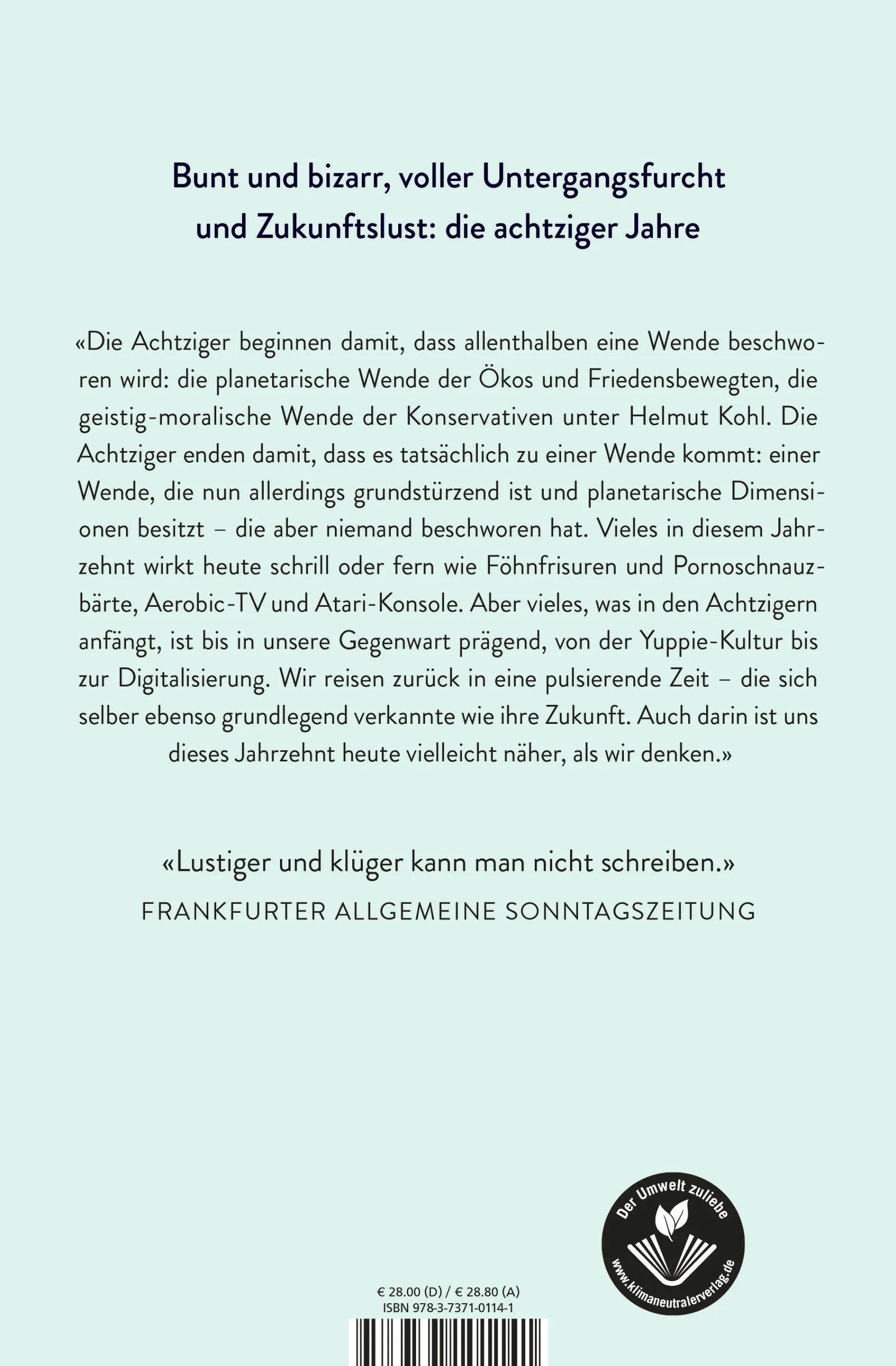 Buchrückseite von 'High Energy' mit Klappentext - Gebundene Ausgabe