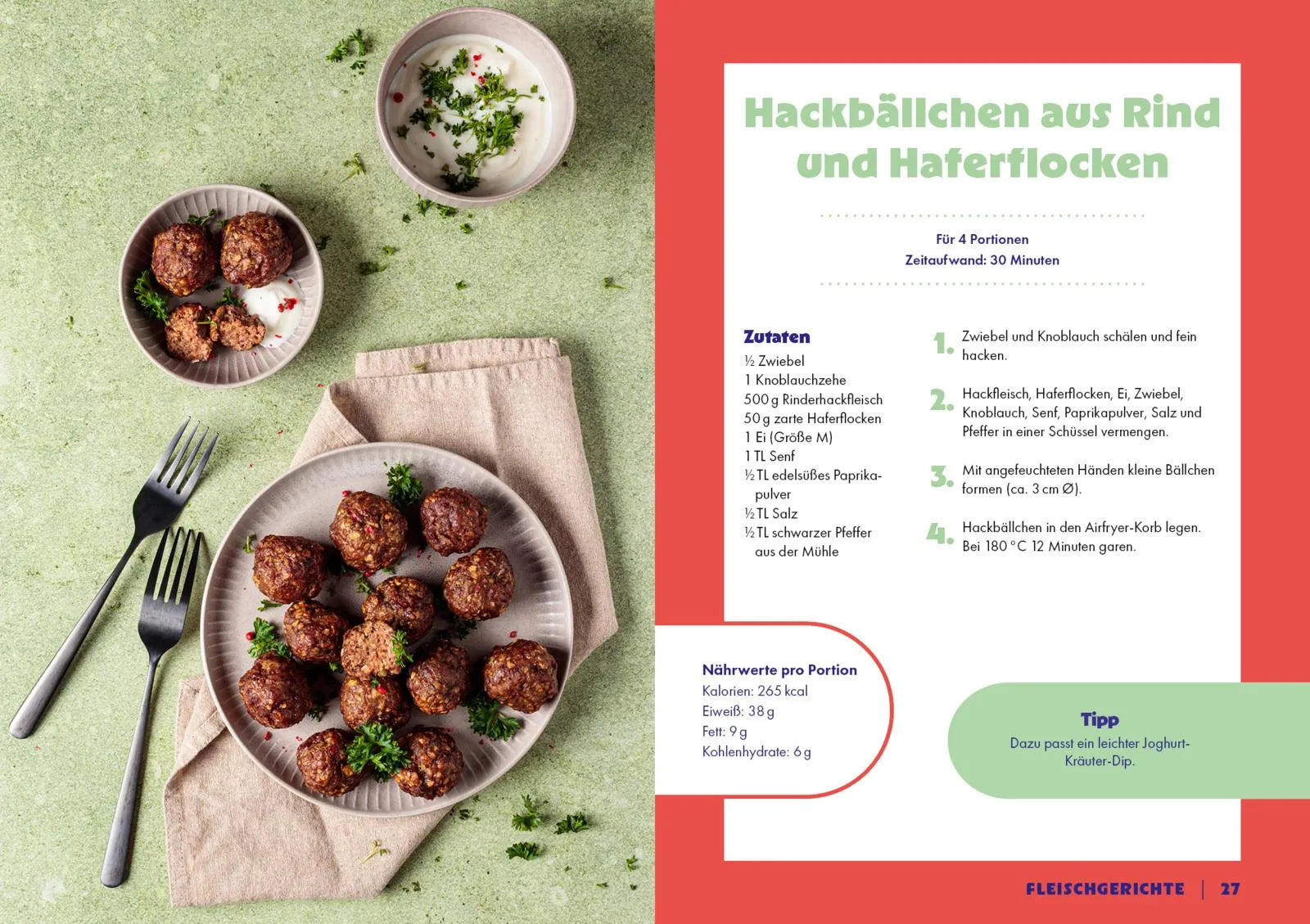 Innenansicht von 'High-Protein-Power aus dem Airfryer' - Taschenbuch