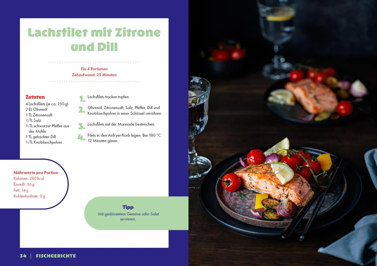 Innenansicht von 'High-Protein-Power aus dem Airfryer' - Taschenbuch