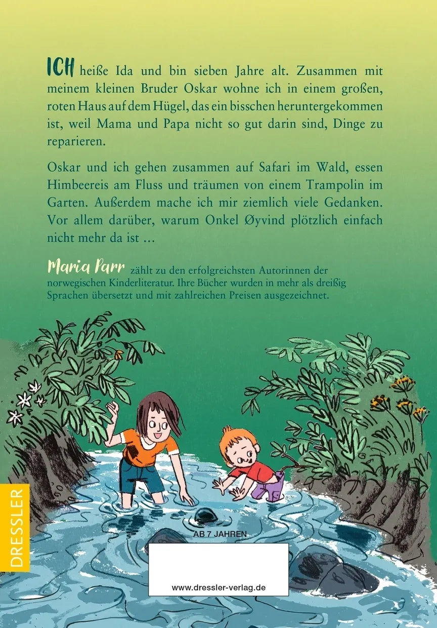 Buchrückseite von 'Himbeereis am Fluss' mit Klappentext - Gebundene Ausgabe