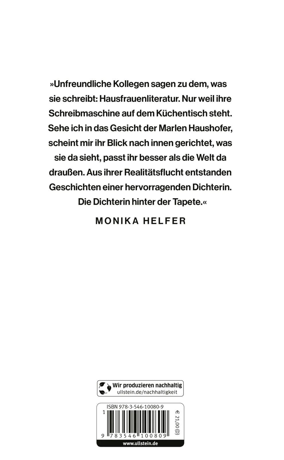 Buchrückseite von 'Himmel, der nirgendwo endet' mit Klappentext - Gebundene Ausgabe