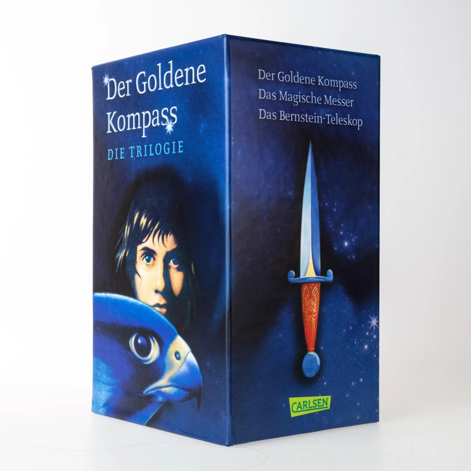 Detailansicht: His Dark Materials: Der Goldene Kompass, Das Magische Messer und Das Bernstein-Teleskop im Schuber (Taschenbuch)