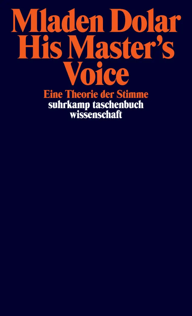 Buchcover von 'His Master's Voice' - Taschenbuch von Mladen Dolar