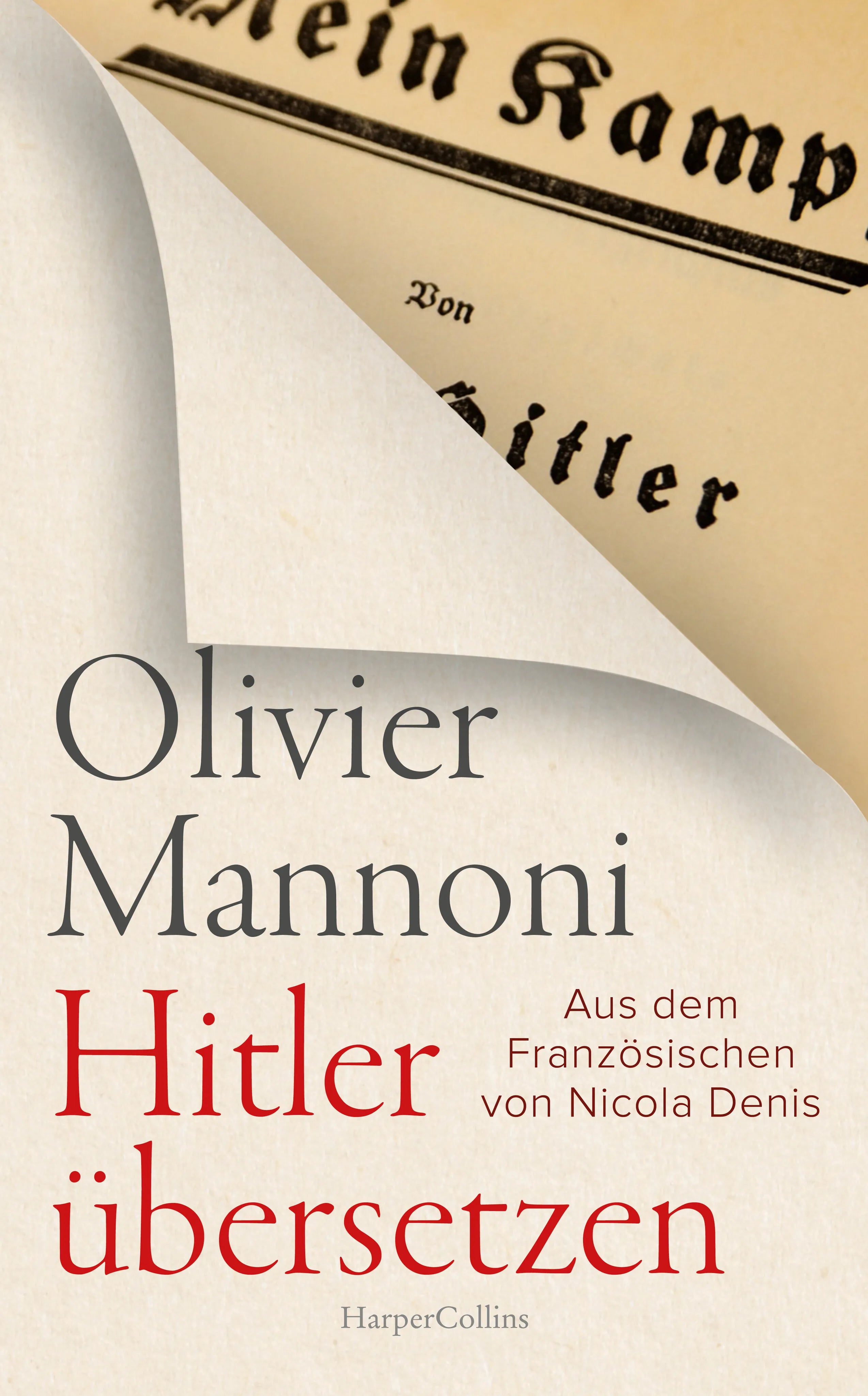 Buchcover von 'Hitler übersetzen' - Gebundene Ausgabe von Olivier Mannoni