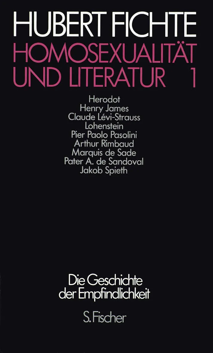 Buchcover von 'Homosexualität und Literatur 1' - Gebundene Ausgabe von Hubert Fichte
