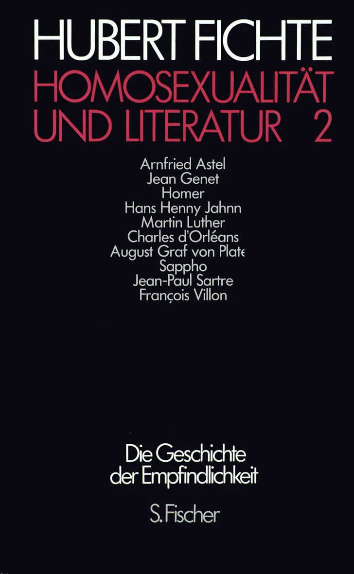 Buchcover von 'Homosexualität und Literatur 2' - Gebundene Ausgabe von Hubert Fichte