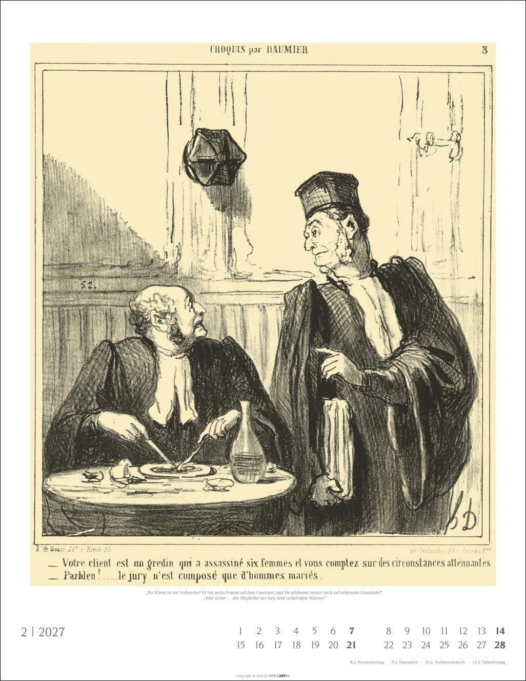 Honoré Daumier: Die Juristen Kalender 2027 – Ansicht
