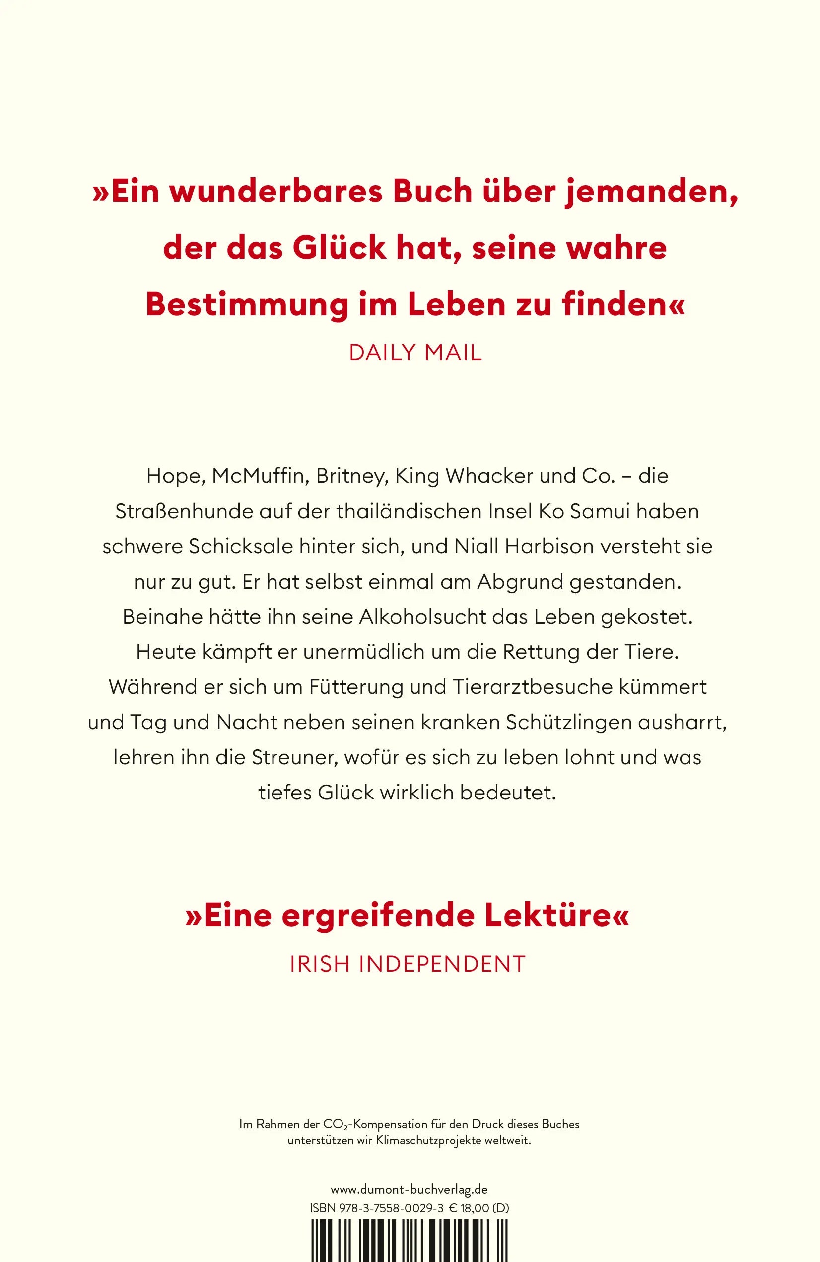Buchrückseite von 'Hope' mit Klappentext - Paperback